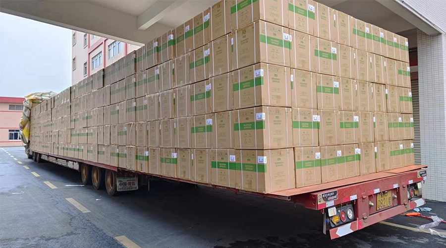 場面壯觀！國內(nèi)某知名品牌客戶2000臺波輪洗衣機(jī)高效裝柜完畢