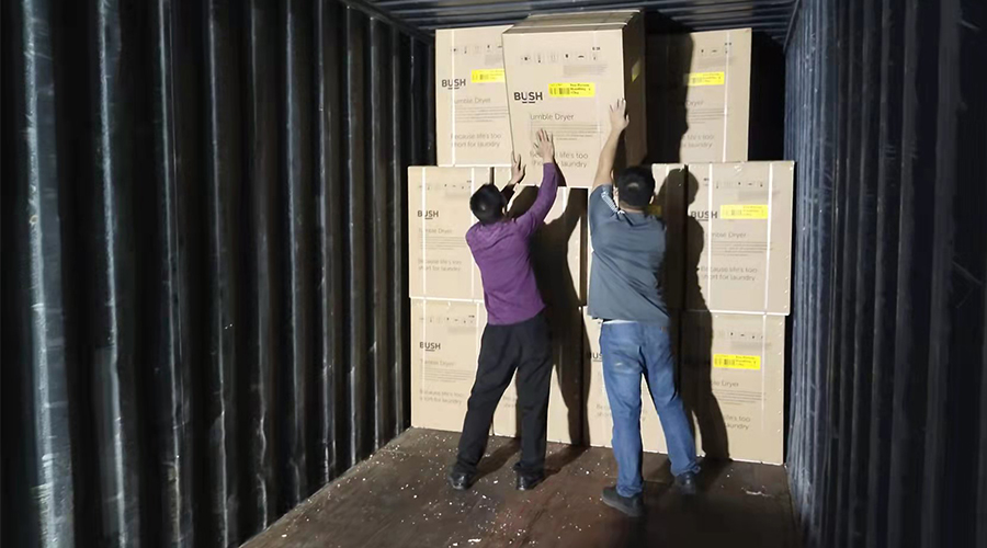 挑燈夜戰(zhàn)，順利完成客戶Argos的滾筒干衣機出貨