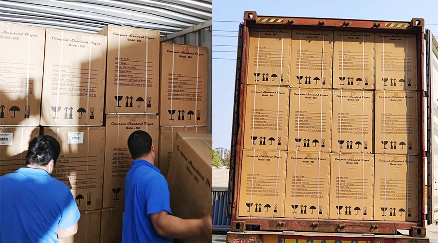 客戶Equator滾筒衣服烘干機快速裝柜完畢  蓄勢待發(fā)！