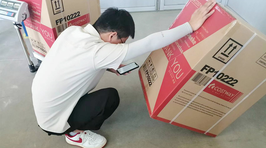 實(shí)況直擊！客戶北美COSTWAY開展衣物烘干機(jī)驗(yàn)貨